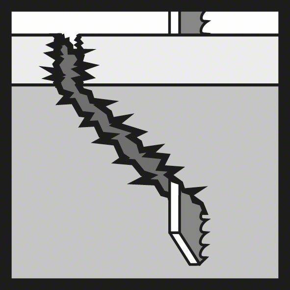 Stichsägeblatt T 144 DP Gesamt-L.100mm Zahnt.4mm HCS 5 St./Karte BOSCH