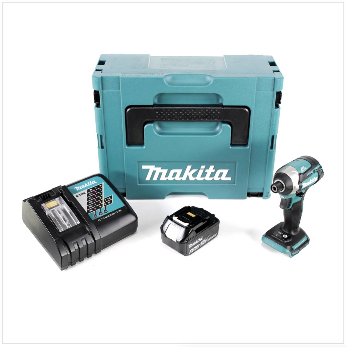 Makita DTD 154 RT1J Akku Schlagschrauber 18V 1/4" 175Nm Brushless + 1x Akku 5,0Ah + Ladegerät + Makpac