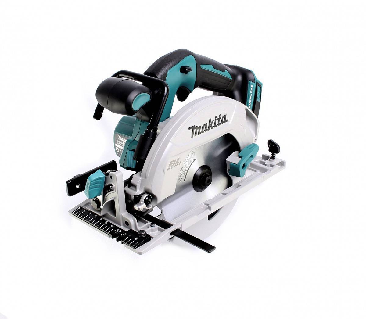 Makita DHS 680 RY1J Akku Handkreissäge 18 V 165 mm Brushless + 1x Akku 1,5 Ah + Ladegerät + Adapter + Makpac