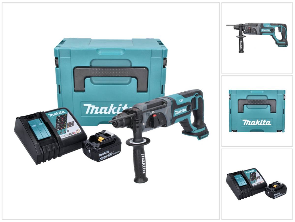 Makita DHR 241 RM1J Akku Bohrhammer 18 V 2,0 J SDS plus + 1x Akku 4,0 Ah + Ladegerät + Makpac