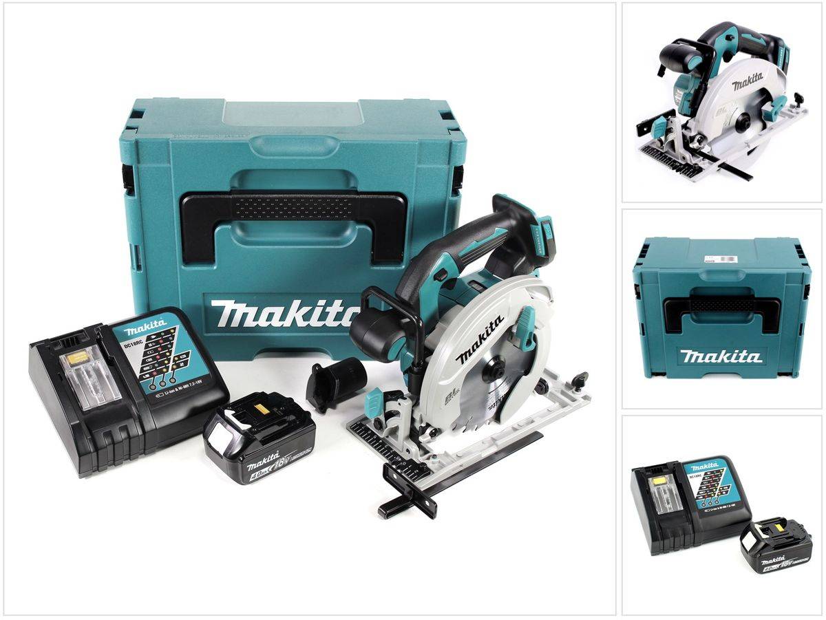 Makita DHS 680 RMJ1 Akku Handkreissäge 18 V 165 mm Brushless + 1x Akku 4,0 Ah + Ladegerät + Makpac