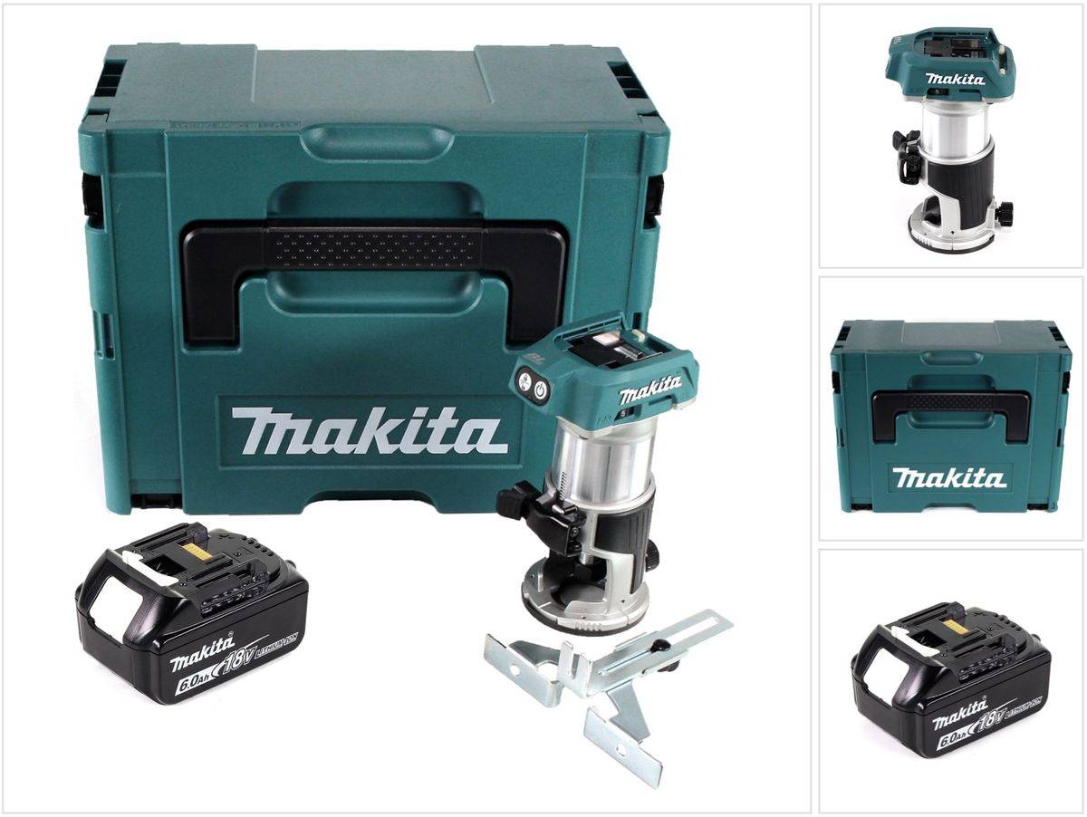 Makita DRT 50 G1J Akku Multifunktionsfräse brushless 18V + 1x Akku 6,0 Ah im Makpac 3 - ohne Ladegerät