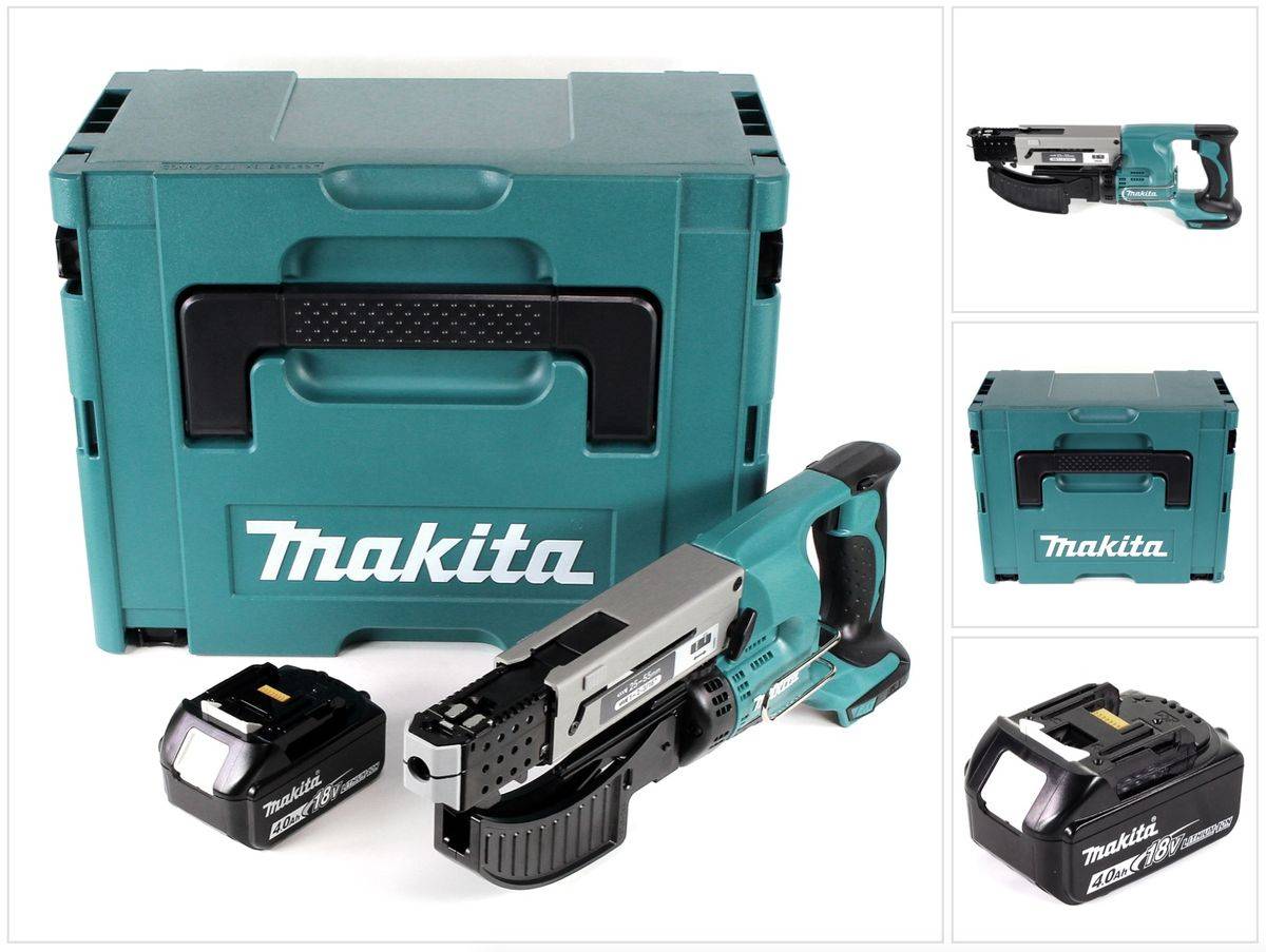 Makita DFR 550 M1J Akku Magazinschrauber 18V 25-55mm + 1x Akku 4,0Ah + Makpac - ohne Ladegerät