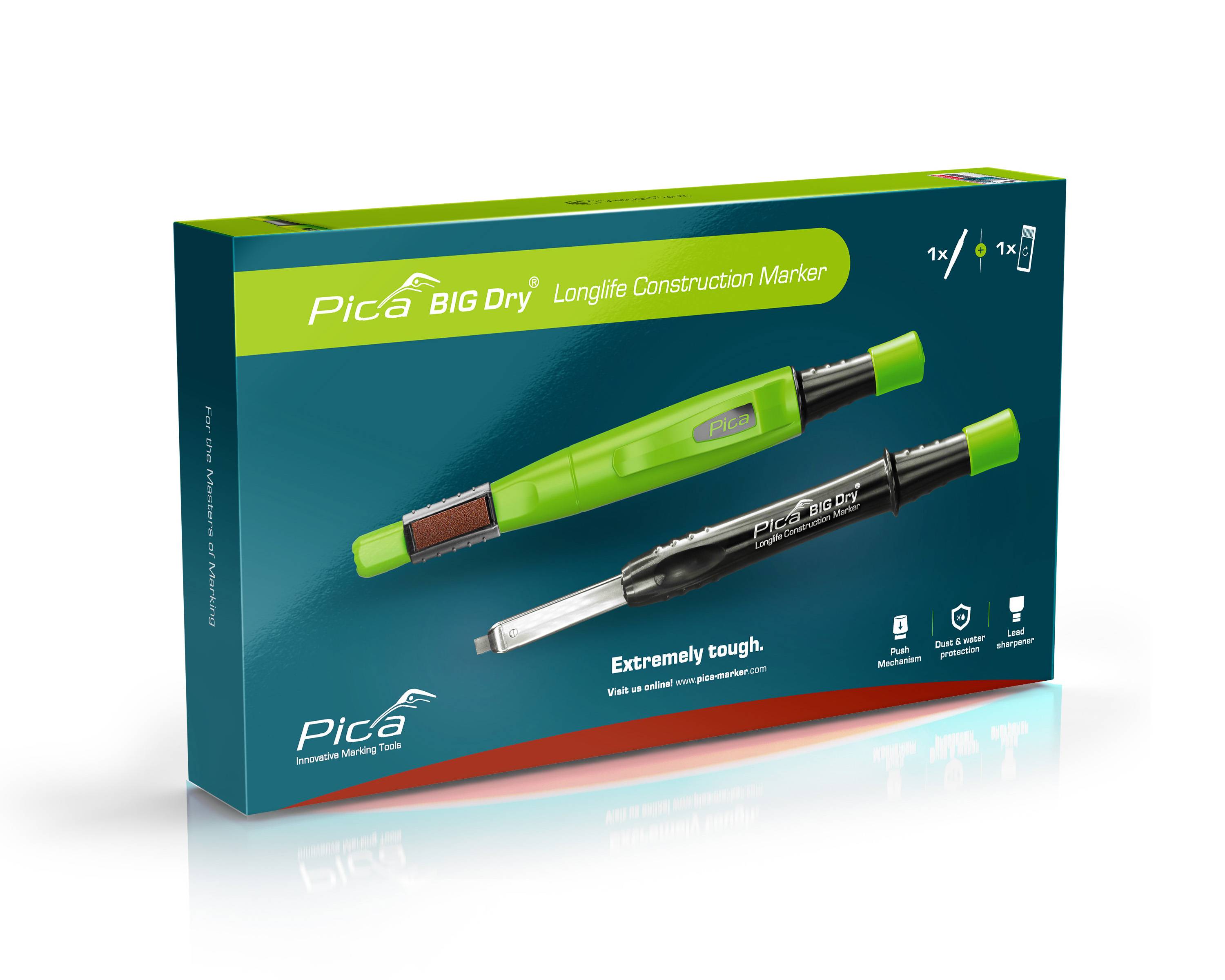 Pica Vorteils-Box Pica Big Dry Tieflochmarker + Ersatzminen FOR ALL