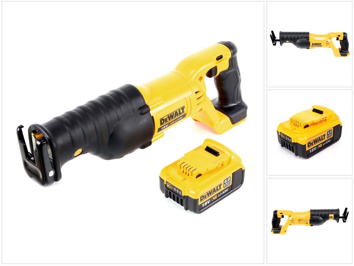 Dewalt DCS 380 18 V Akku Säbelsäge Reciprosäge + 1 x DCB 182 4,0 Ah Li-Ion Akku