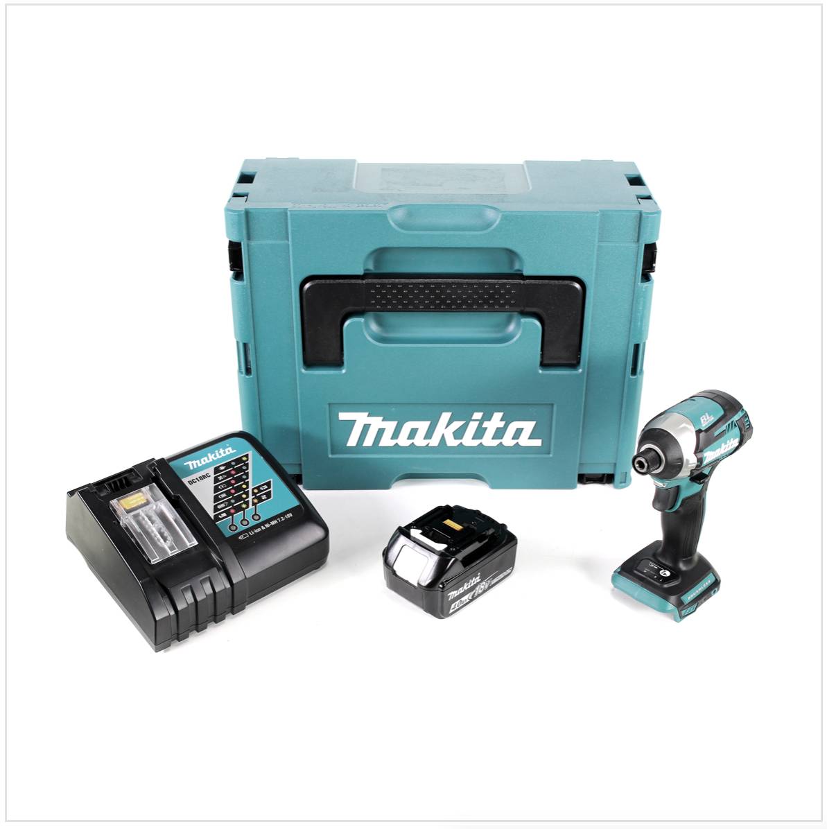Makita DTD 154 RM1J Akku Schlagschrauber 18V 1/4" 175Nm Brushless + 1x Akku 4,0Ah + Ladegerät + Makpac