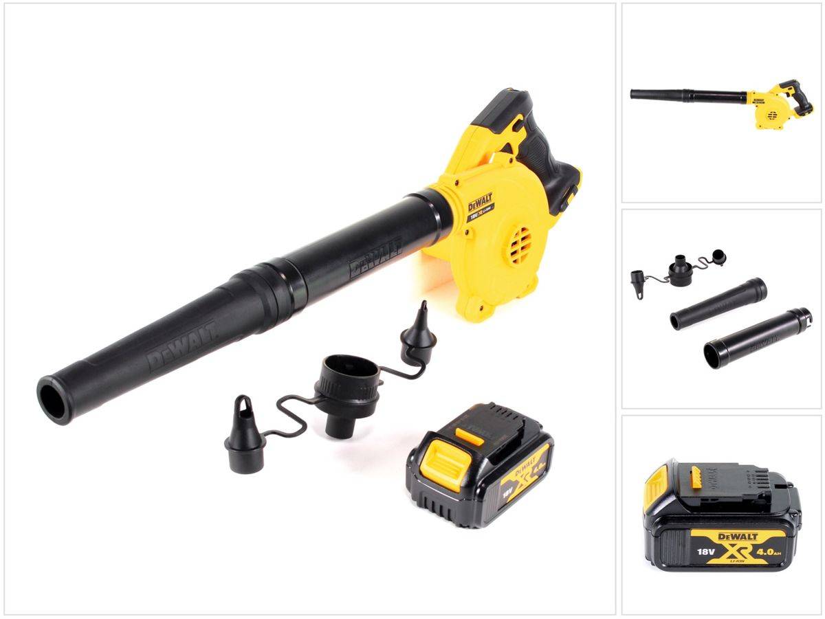 DeWalt DCV 100 N 18 V Akku Gebläse / Laubbläser + 1 x DCB 182 4,0 Ah Akku - ohne Koffer, ohne Lader