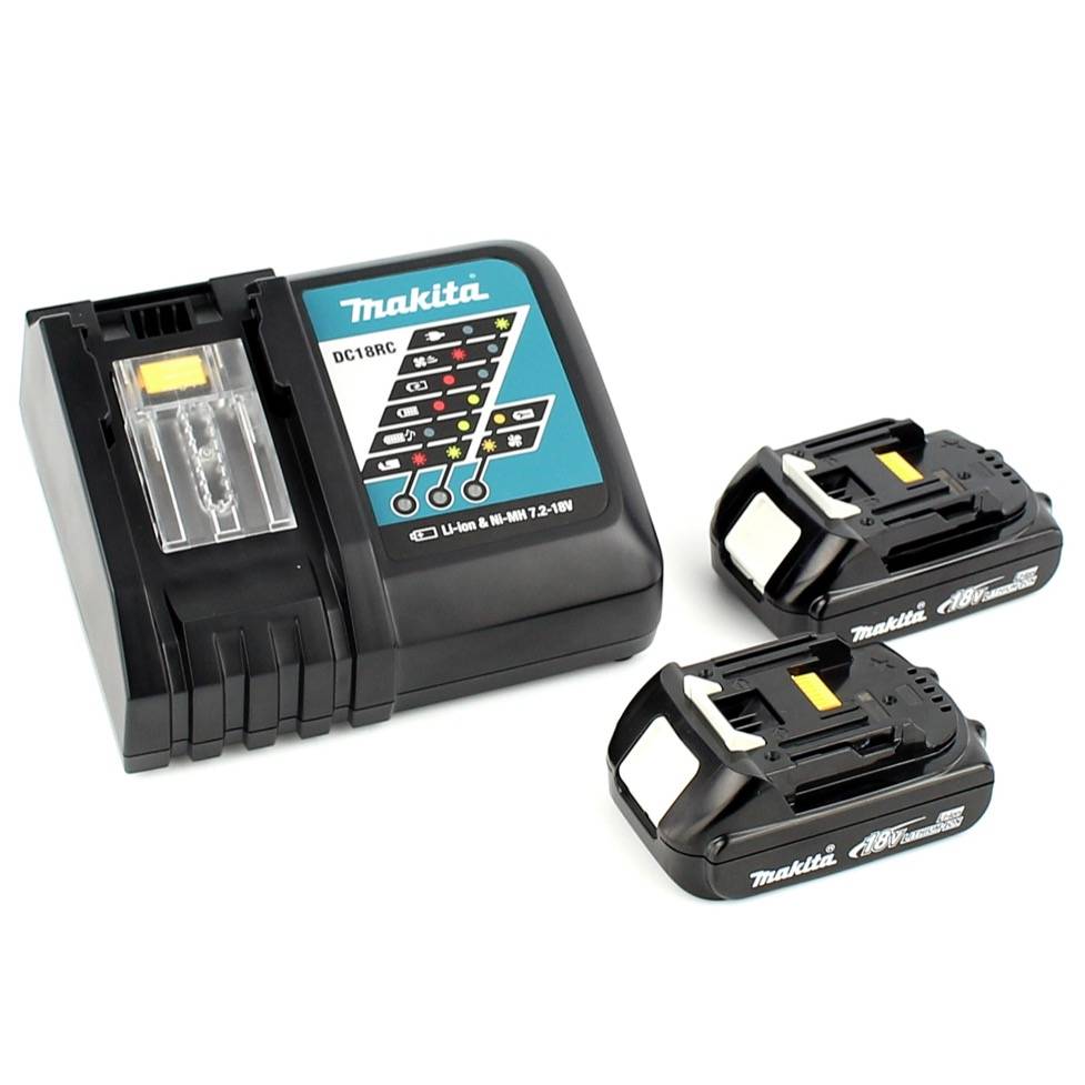 Makita DPJ 180 RYJ 18 V Li-Ion Akku Nutfräse im Makpac + 2 x 1,5 Ah Akku + Ladegerät