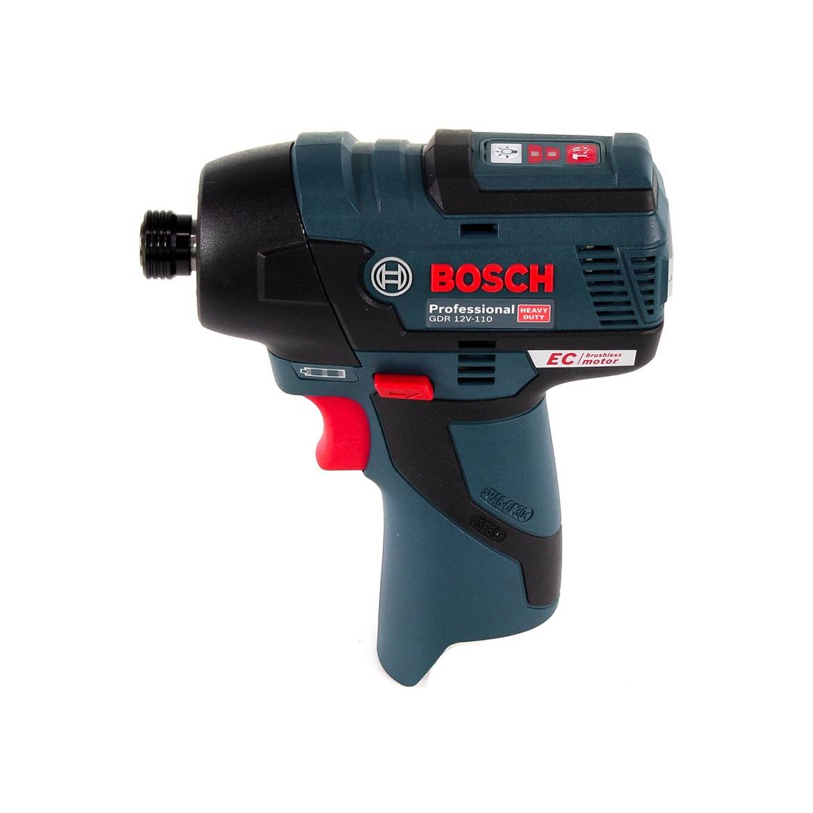 Bosch GDR 12V-110 Professional Akku Drehschlagschrauber 12 V 110 Nm 1/4" Brushless + 1x Akku 3,0 Ah + L-Boxx - ohne Ladegerät