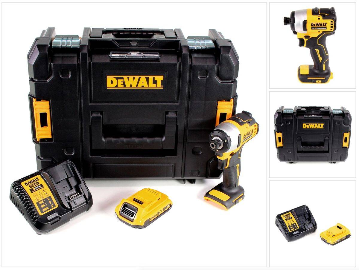 DeWalt DCF 809 D1T Akku Schlagschrauber 18 V Brushless Li-Ion in T-STAK Box + 1 x 2,0 Ah Akku + Ladegerät