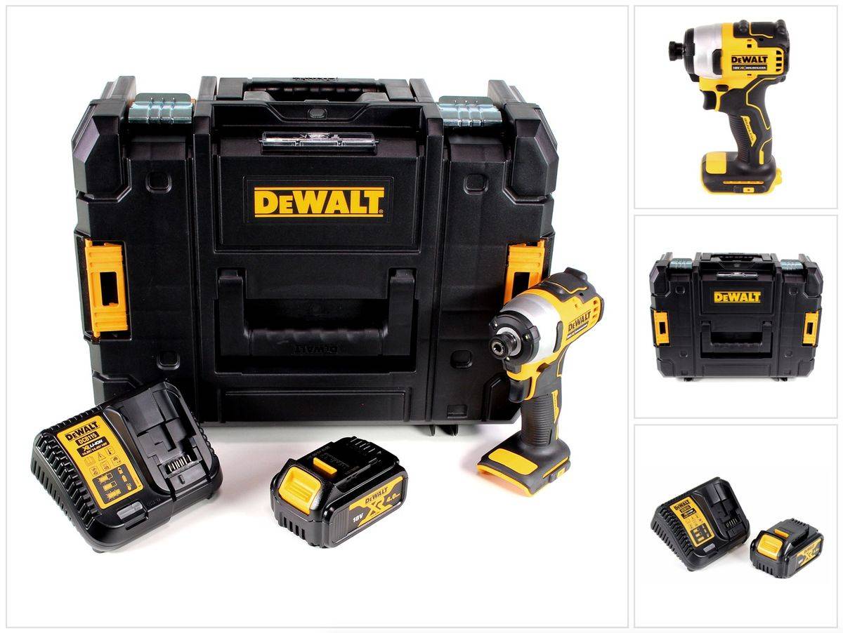 DeWalt DCF 809 M1T Akku Schlagschrauber 18 V Brushless Li-Ion in T-STAK Box + 1 x 4,0 Ah Akku + Ladegerät