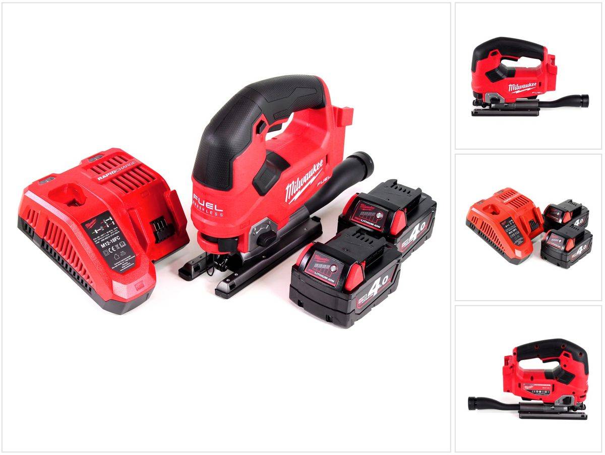 Milwaukee M18 FJS-402C Stichsäge 18V Brushless + 2x Akku 4,0Ah + Ladegerät