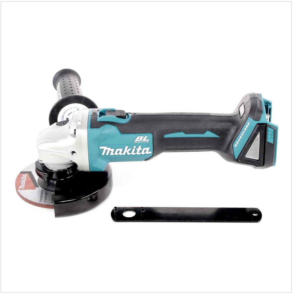 Makita DGA 506 RFJ Akku Winkelschleifer 18 V 125 mm Brushless + 2x Akku 3,0 Ah + Ladegerät + Makpac