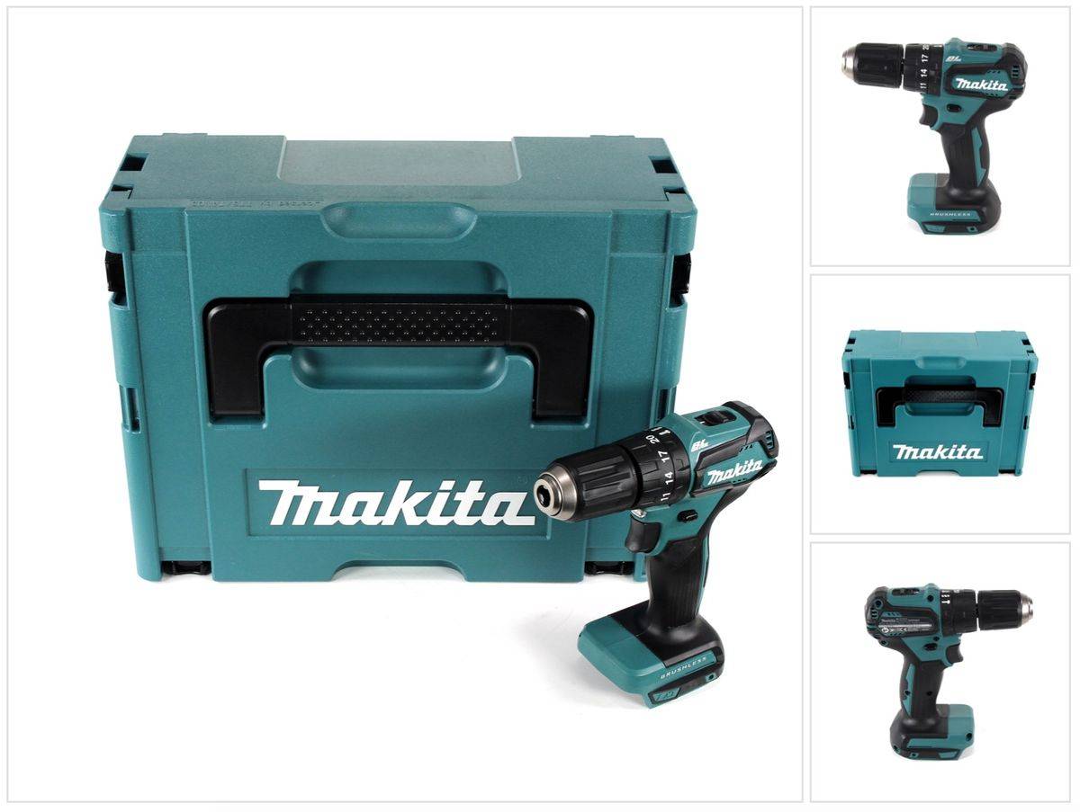 Makita DHP 483 ZJ Akku Schlagbohrschrauber 18V 40Nm Solo im Makpac