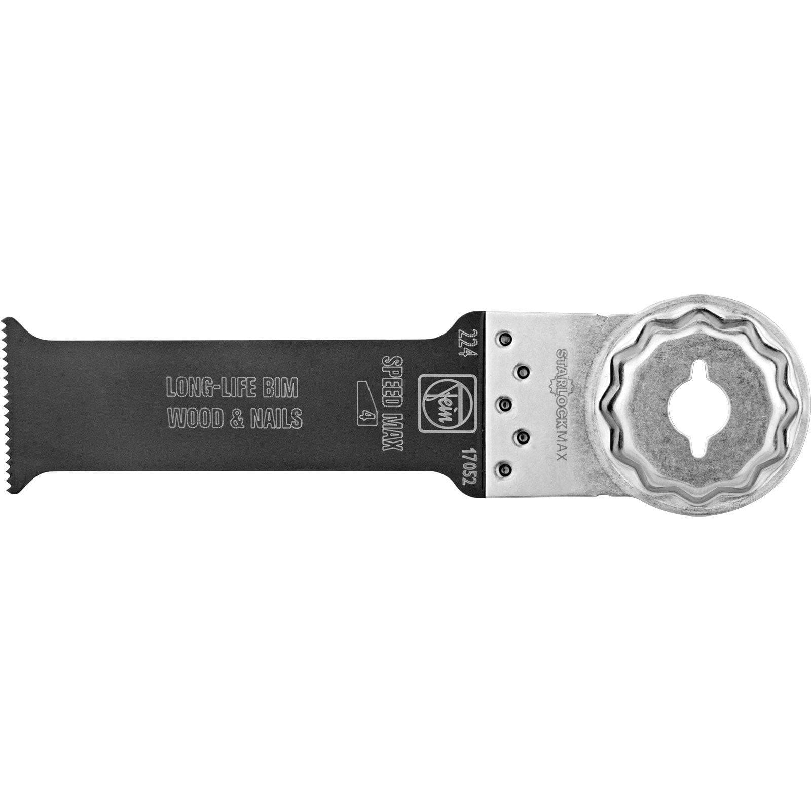 Oszillierendes Multitool-Sägeblatt mit der Beschriftung 