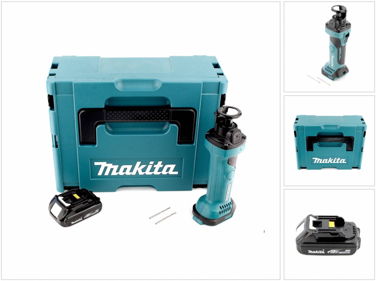 Makita DCO 180 Y1J 18 V Akku Rotationsschneider im Makpac inkl. BL 1815 N 1,5 Ah Akku