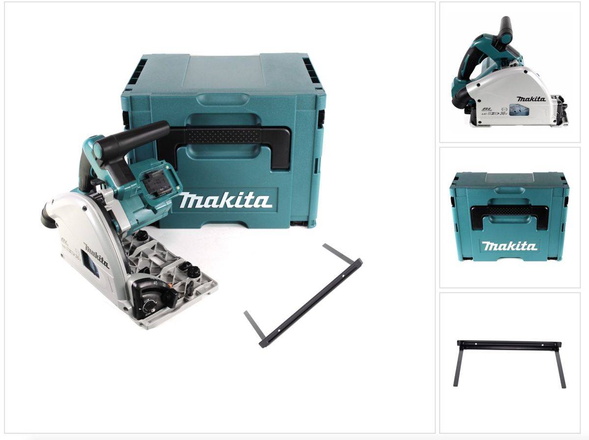 Makita DSP 600 ZJ Akku Tauchsäge 36V (2x 18V) Brushless + Parallelanschlag ( 165447-6 ) + Makpac - ohne Akku, ohne Ladegerät