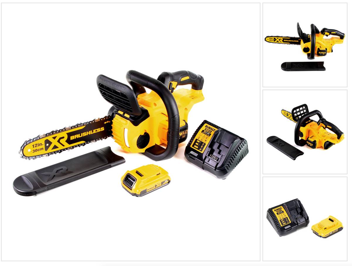 DeWalt DCM 565 D1 Akku Kettensäge 18V + 1x Akku 2,0 Ah + Ladegerät