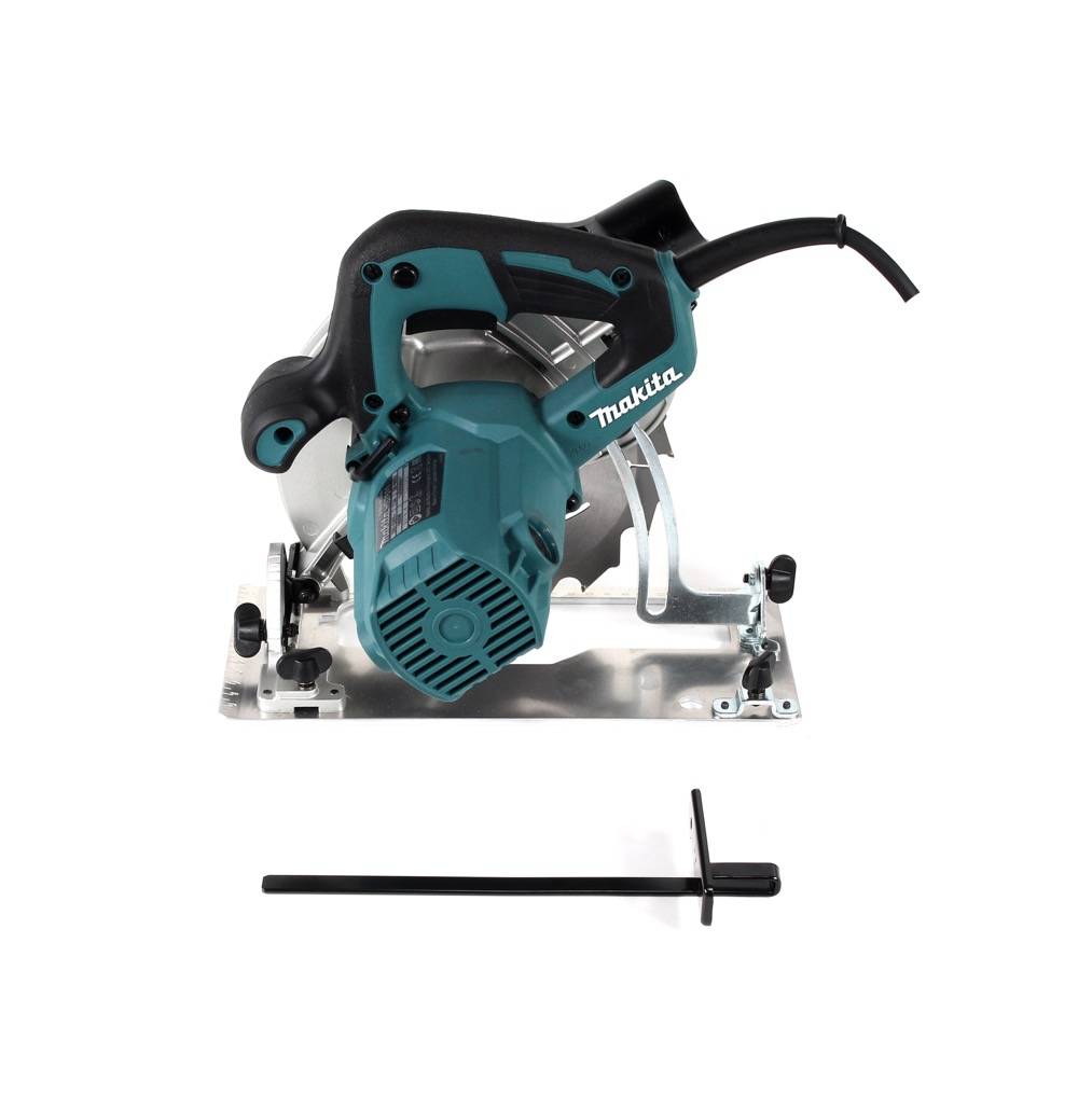 Makita HS 7611 Handkreissäge 1600W 190 mm + Hartmetallsägeblatt + Führungsschienenadapter C