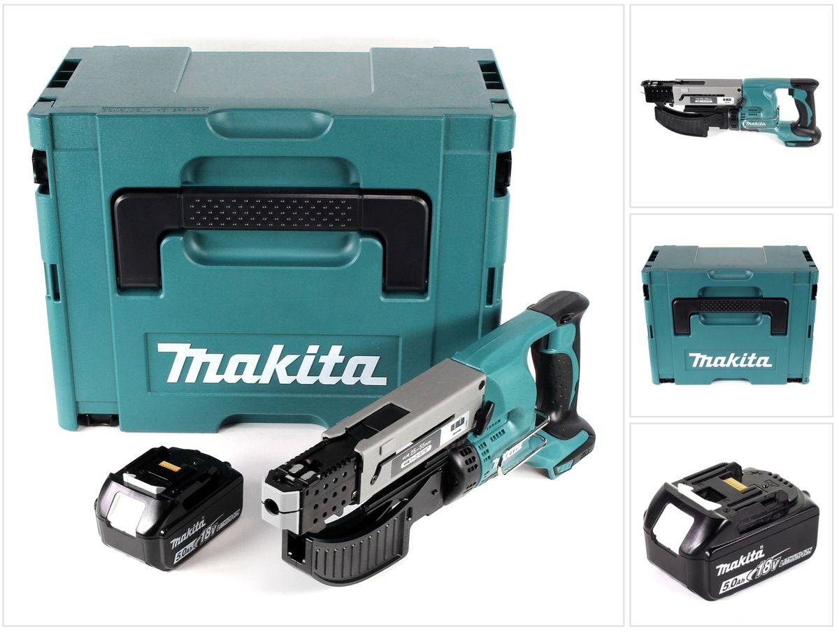 Makita DFR 550 T1J Akku Magazinschrauber 18V 25-55mm + 1x Akku 5,0Ah + Makpac - ohne Ladegerät