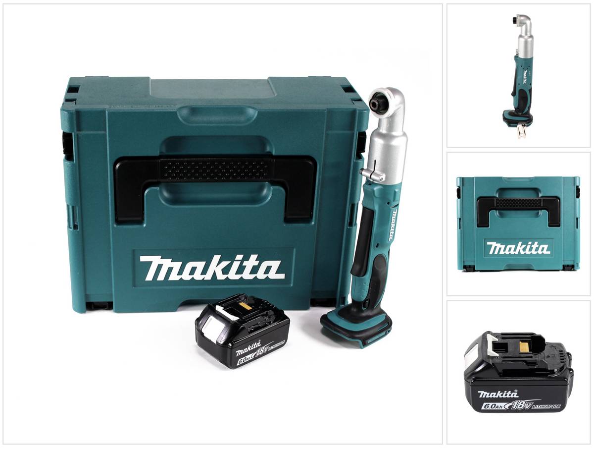Makita DTL 061 G1J Akku Winkelschlagschrauber 18V 1/4" 60Nm + 1x Akku 6,0Ah + Makpac - ohne Ladegerät