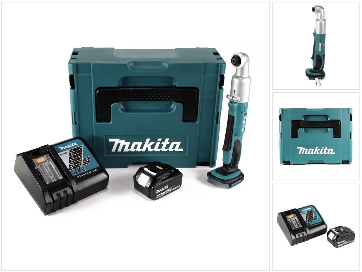 Makita DTL 061 RG1J Akku Winkelschlagschrauber 18V 1/4" 60Nm + 1x Akku 6,0Ah + Ladegerät + Makpac