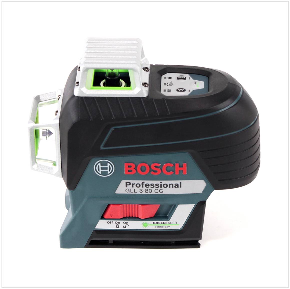 Bosch Professional GLL 3-80 CG Linienlaser in L-Boxx + 1x GBA 12 V 2,0 Ah Akku + 1x GAL 1230 CV Ladegerät + Zubehör ( 0601063T00 )
