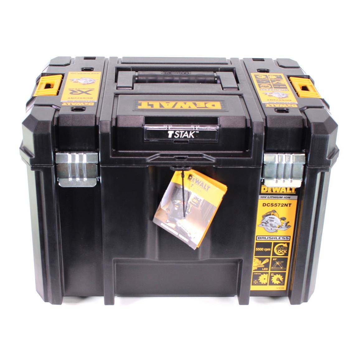 DeWalt DCS 572 D2 Akku Handkreissäge 18V 184 x 16 mm + 2x Akku 2,0Ah + Ladegerät + T-STAK