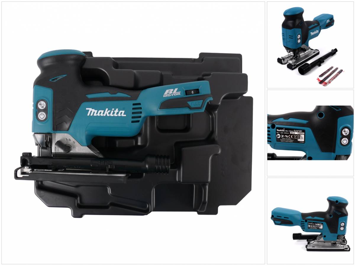 Makita DJV 181 ZE Akku Pendelhubstichsäge 18V Brushless Solo + Einlage für Makpac - ohne Akku, ohne Ladegerät