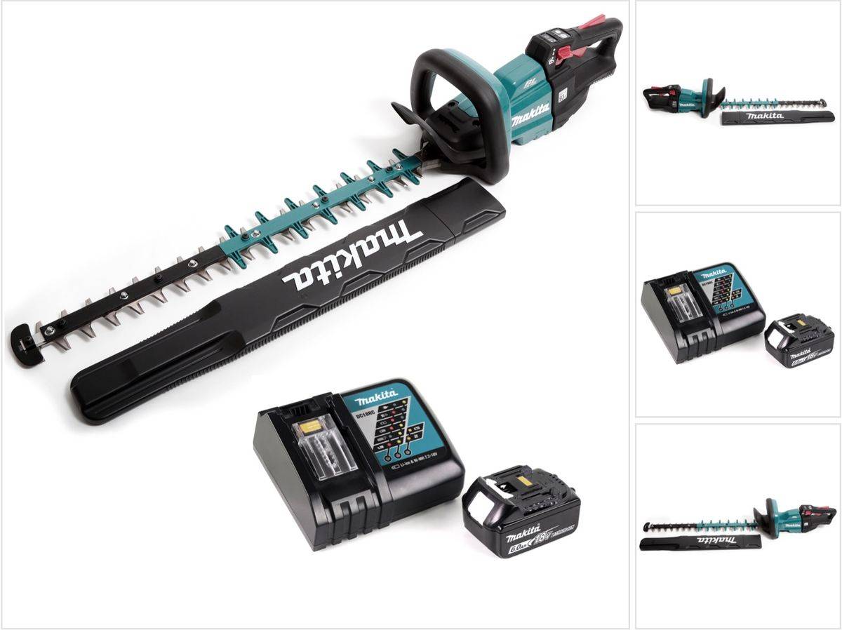 Makita DUH 601 RG1 Akku Heckenschere 18V 60cm Brushless + 1x Akku 6,0Ah + Ladegerät