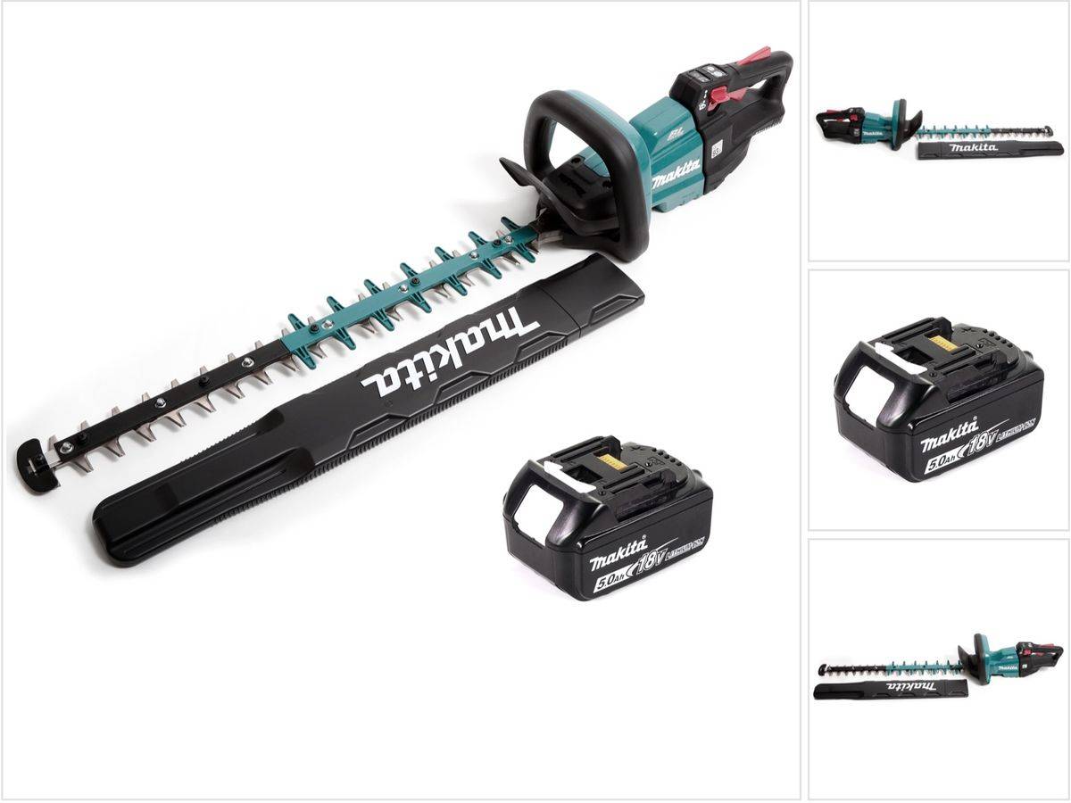 Makita DUH 601 T1 Akku Heckenschere 18V 60cm Brushless + 1x Akku 5,0Ah - ohne Ladegerät