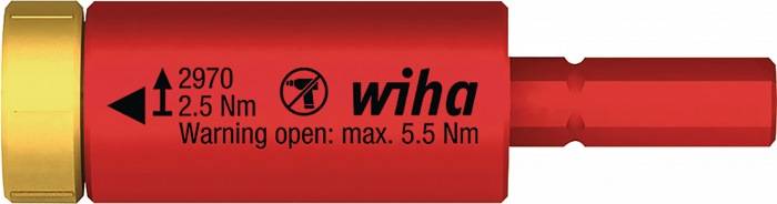 Drehmomentadapter easy Torque electric 2,5 Nm 59mm Sechskant 6mm Bl.WIHA