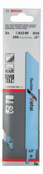 Säbelsägeblatt S 922 BF L.150mm B.19mm TPI 14 1,8mm geschr.,gefr.5 St./Karte