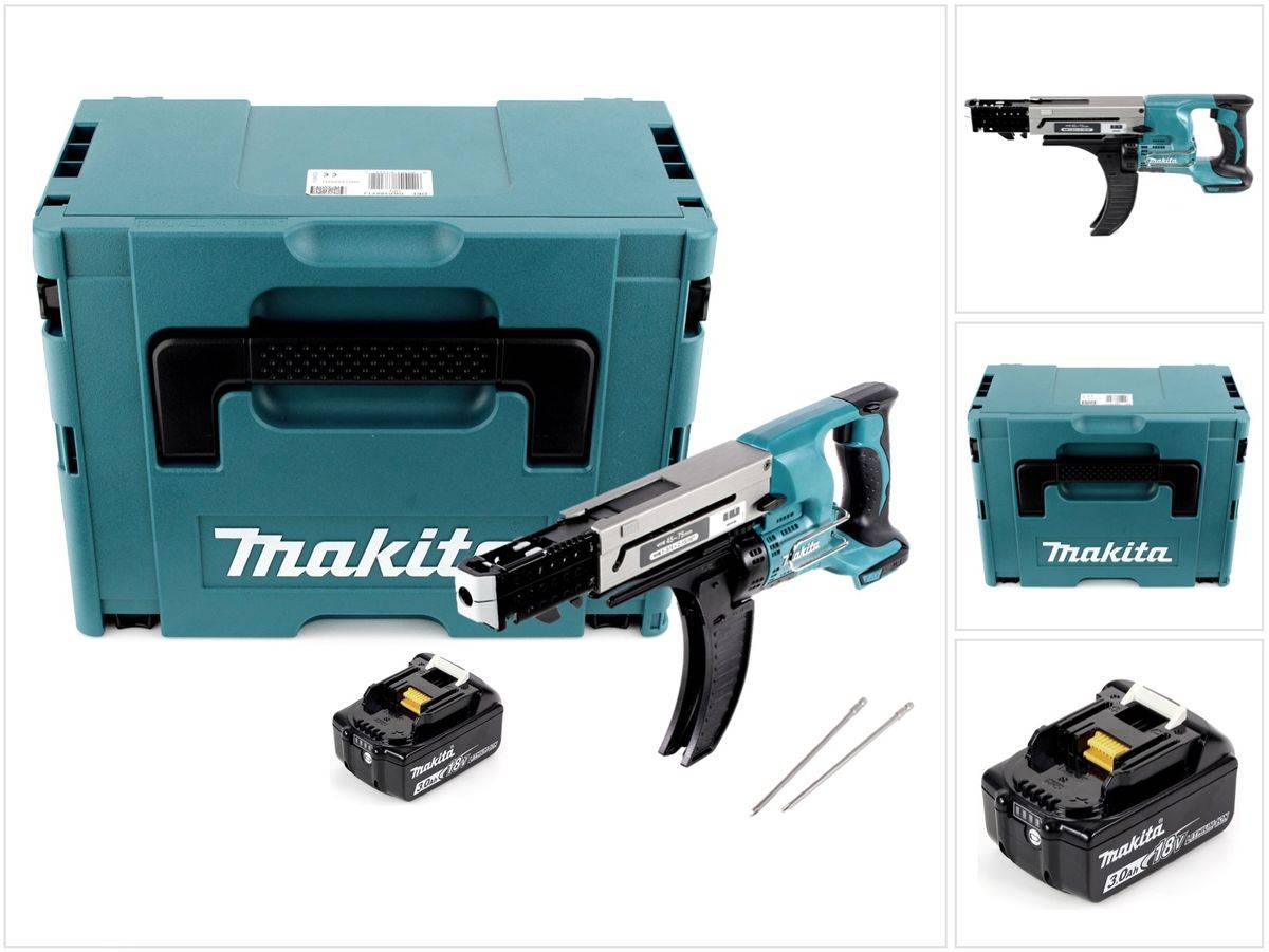 Makita DFR 750 F1J Akku Magazinschrauber 18V 45-75mm + 1x Akku 3,0Ah + Makpac - ohne Ladegerät