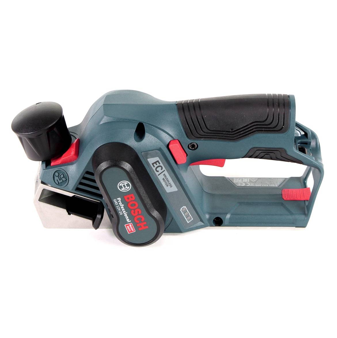 Bosch GHO 12V-20 Professional Akku Hobel 12 V Brushless + 1x Akku 3,0 Ah + L-Boxx - ohne Ladegerät