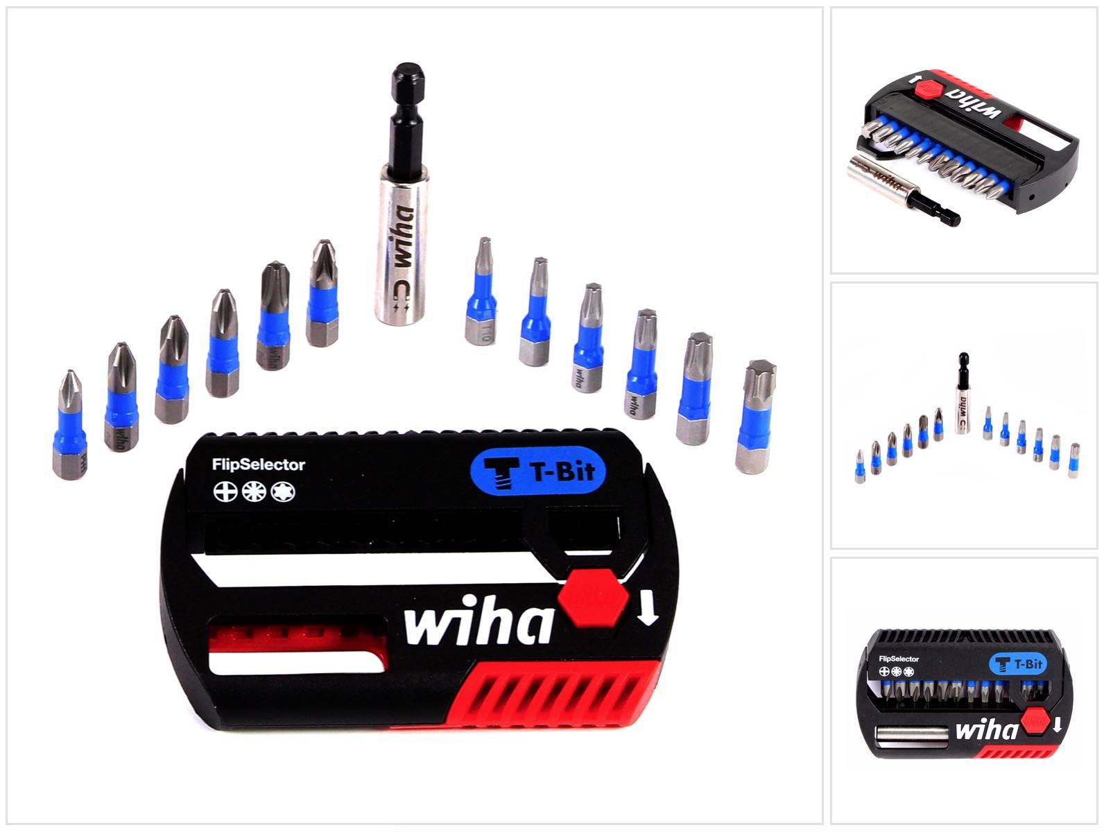 Wiha SB 7947T-906 FlipSelector T-Bit 25 mm Phillips, Pozidriv, TORX® 13-tlg. 1/4" ( 41824 )