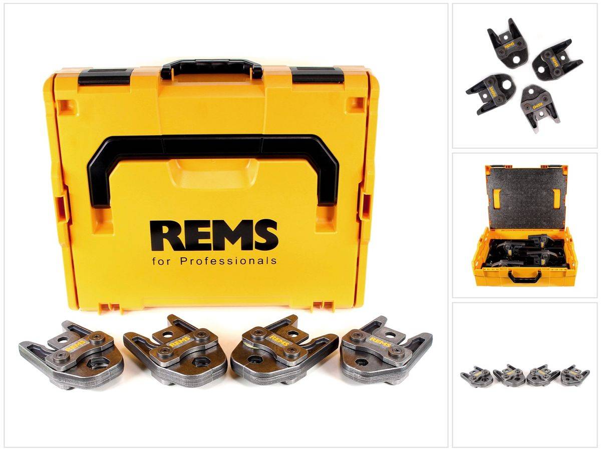 REMS 4 x Presszangen Set V 15-18-22-28 für Pressmaschinen in L-Boxx ( 571166R )