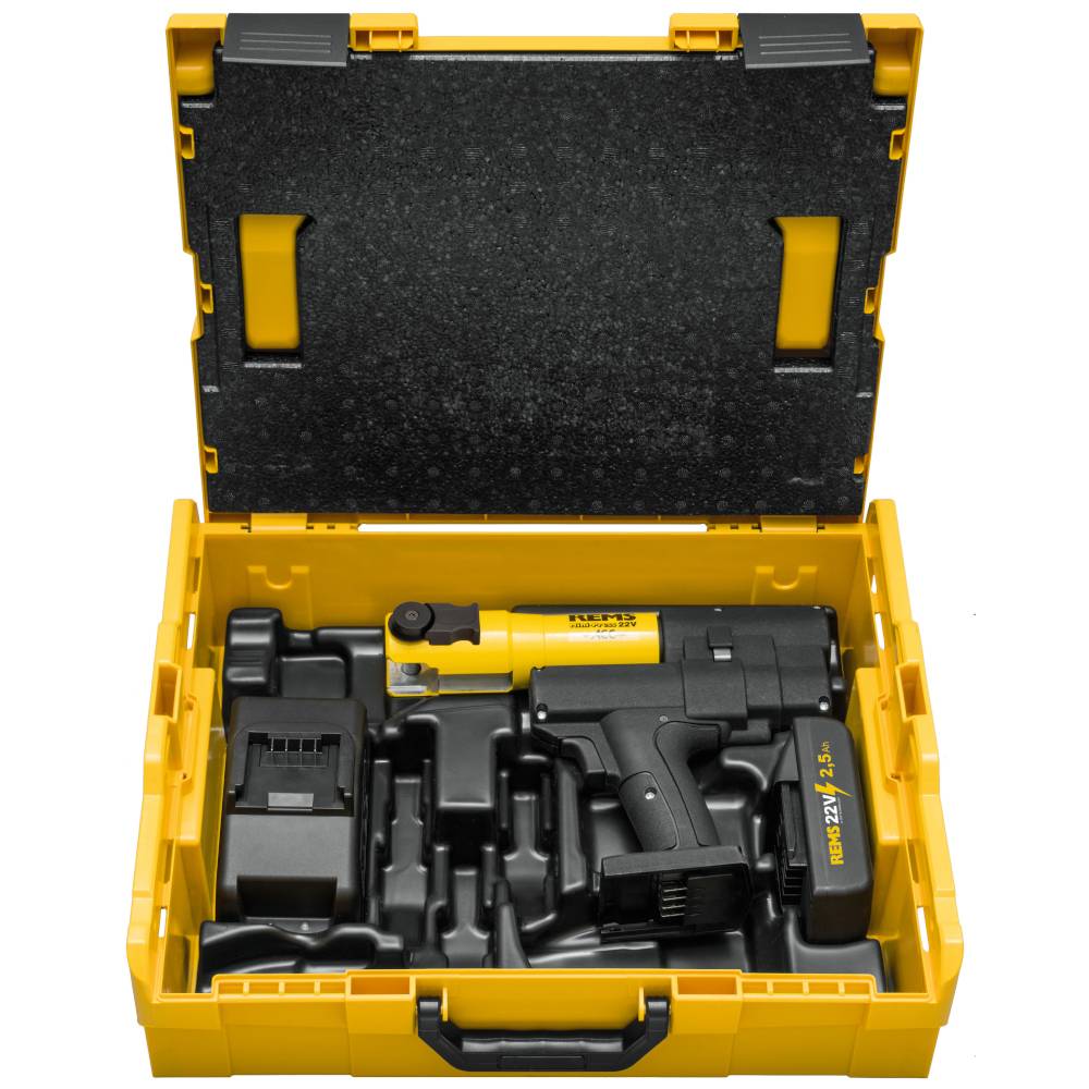 REMS Mini-Press 22V ACC - Akku-Radialpresse 22 kN - Ø 10 bis 40 mm - mit Akku und Ladegerät in L-Boxx - Preis per Set