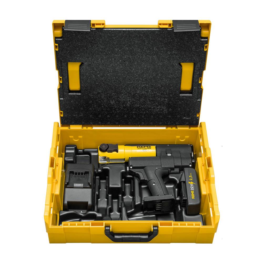Rems Mini 22V / Mini-Press ACC L-BOXX Koffer + Ladegerät + 22 V Li-Ion Akku