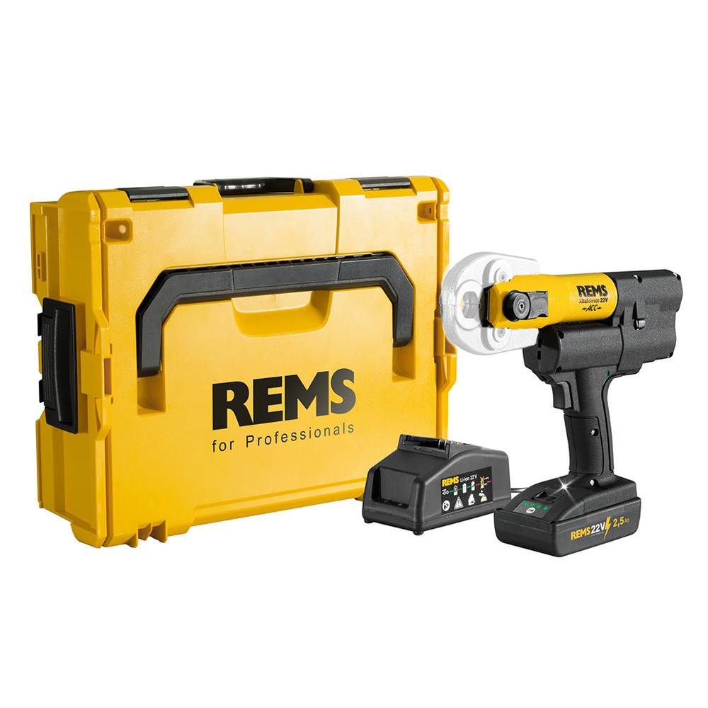 Rems Mini 22V / Mini-Press ACC L-BOXX Koffer + Ladegerät + 22 V Li-Ion Akku