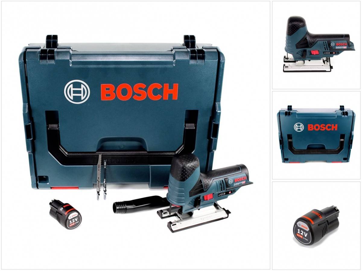 Bosch GST 12V-70 Professional Akku Stichsäge 12 V + 1x Akku 3,0 Ah + L-Boxx - ohne Ladegerät