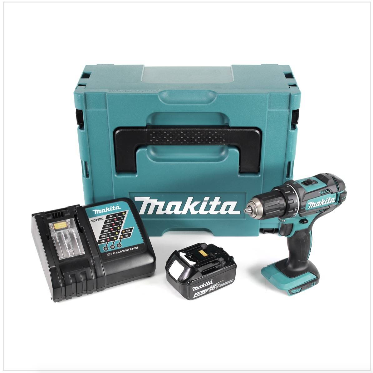 Makita DDF 482 RM1J Akku Bohrschrauber 18V 62Nm im Makpac + 1x 4,0 Ah Akku + Ladegerät