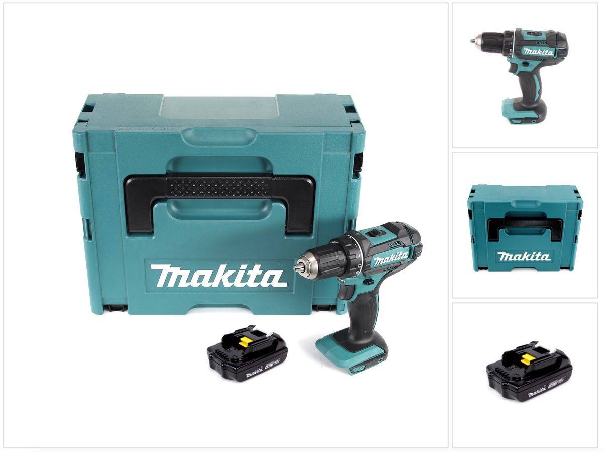 Makita DDF 482 Y1J Akku Bohrschrauber 18V 62Nm im Makpac + 1x 1,5 Ah Akku