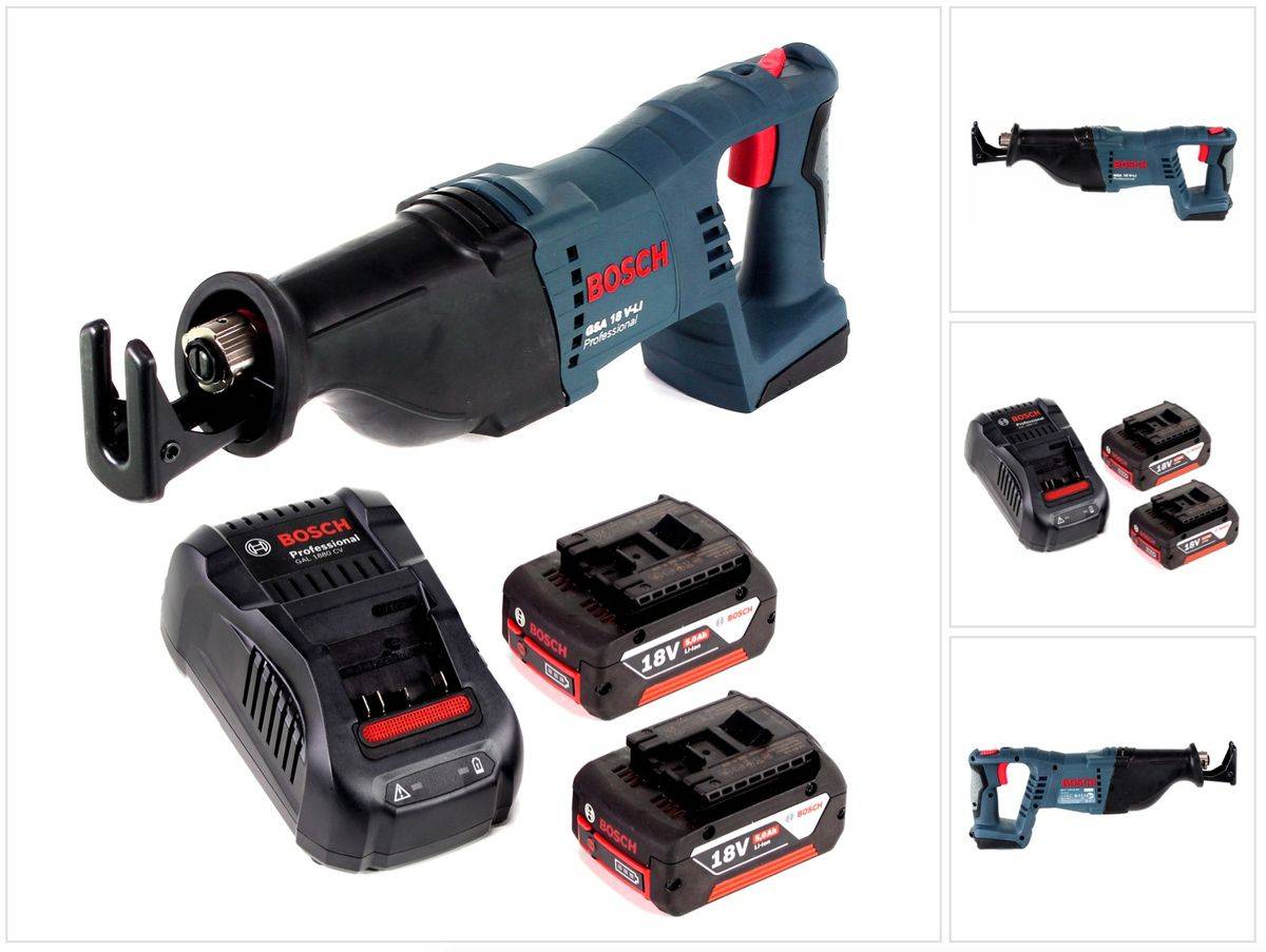 Bosch GSA 18 V-Li Akku Säbelsäge 18V + 2x Akku 5,0Ah + Ladegerät