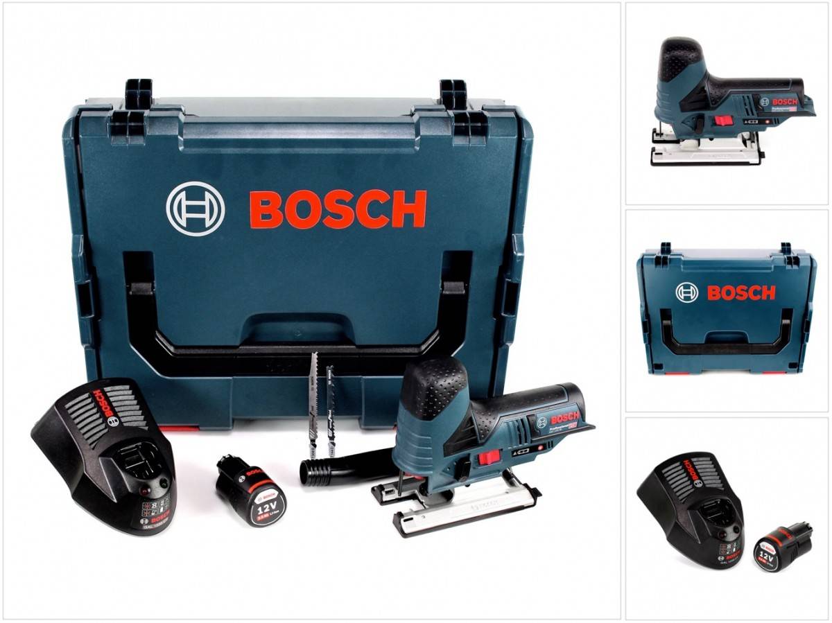Bosch GST 12V-70 Professional Akku Stichsäge 12 V + 1x Akku 3,0 Ah + Ladegerät + L-Boxx