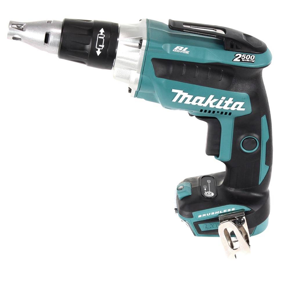 Makita DFS 250 RAJ Akku Trockenbauschrauber 18 V Brushless + 2x Akku 2,0 Ah + Ladegerät + Makpac
