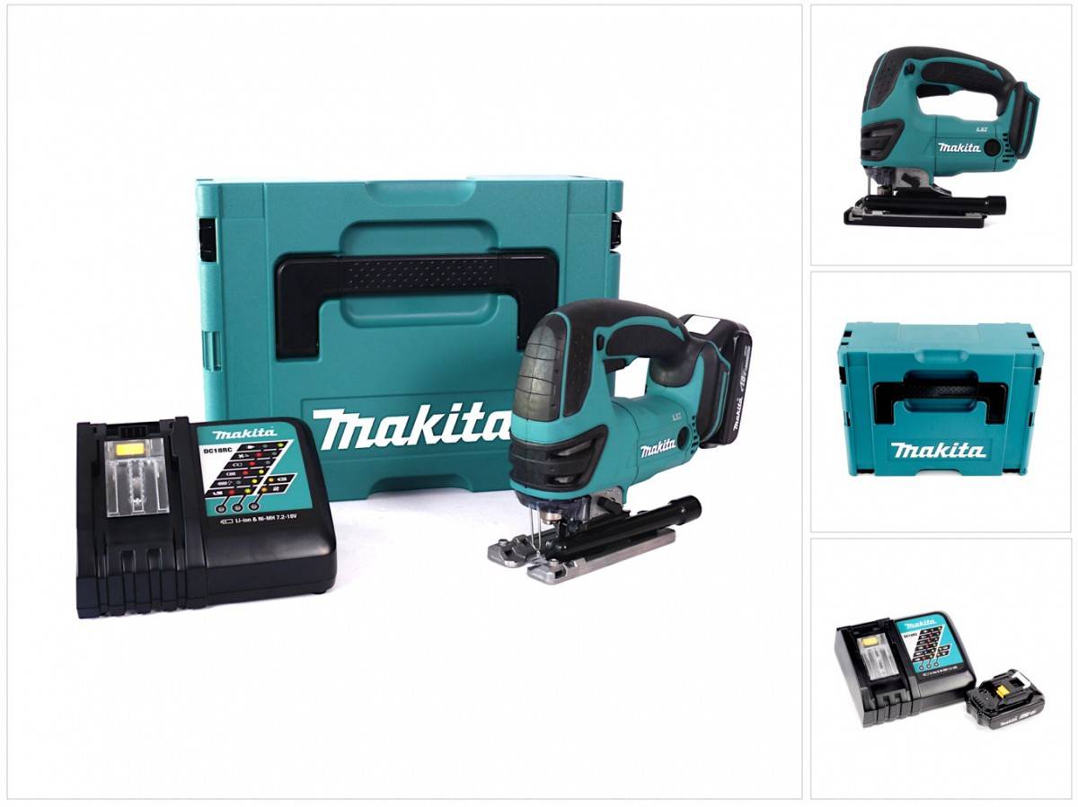 Makita DJV 180 RA1J Akku Stichsäge 18 V + 1x Akku 2,0 Ah + Ladegerät + Makpac