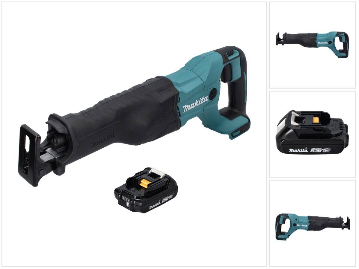 Makita DJR 186 A1 Akku Reciprosäge Säbelsäge 18 V + 1x Akku 2,0 Ah - ohne Ladegerät