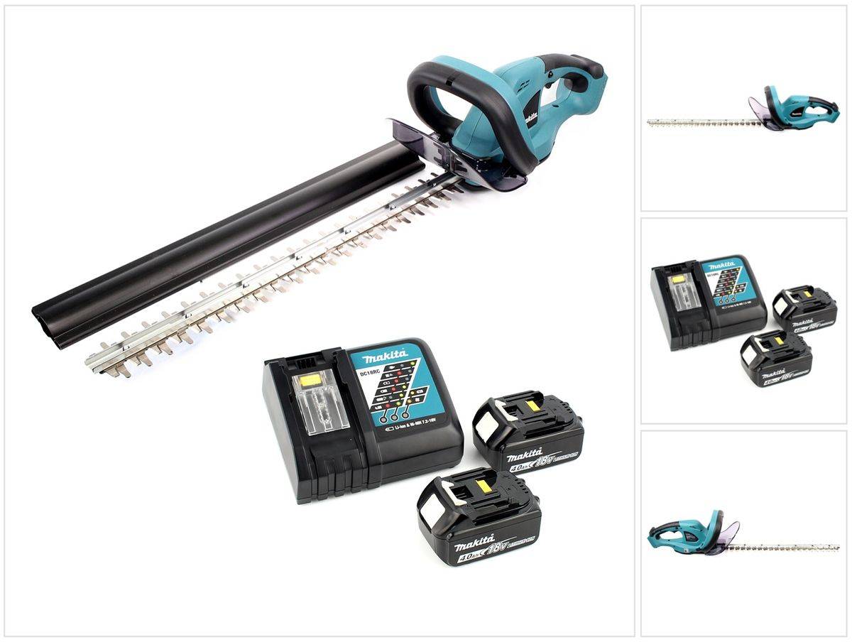 Makita DUH 523 Akku Heckenschere 18V 52cm mit 2x 4,0Ah Akku und Ladegerät