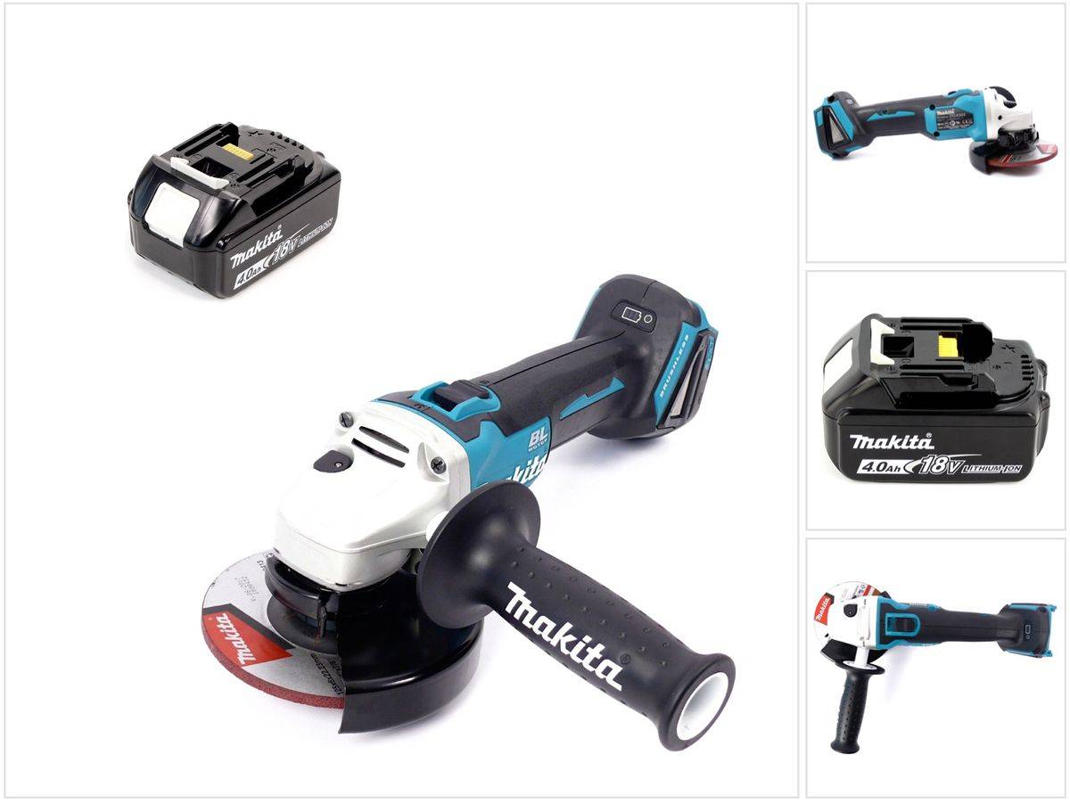 Makita DGA 504 M1 Akku Winkelschleifer 18V 125mm Brushless + 1x Akku 4,0Ah - ohne Ladegerät